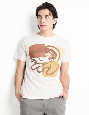 Playera El Rey León Cuello Redondo Para Hombre