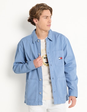 Sobrecamisa Casual Tommy Jeans De Algodón Manga Larga Para Hombre