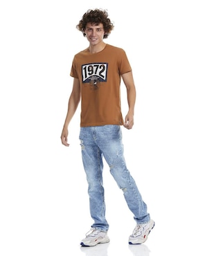 Playera Buffalo Jeans David Bitton cuello redondo para hombre