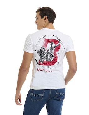 Playera Buffalo Jeans David Bitton cuello redondo para hombre