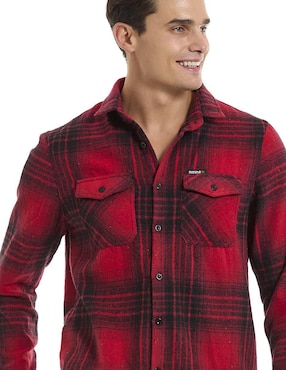 Camisa casual  Buffalo jeans David Bitton de algodón manga larga para hombre