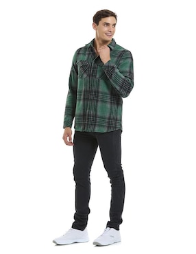 Camisa casual  Buffalo Jeans David Bitton de algodón manga larga para hombre