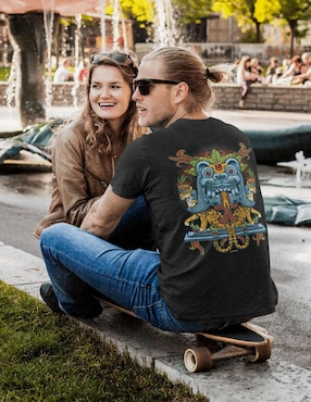 Playera Karani-Art santuario balam cuello redondo para hombre