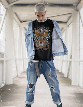 Playera Karani-Art tzompa de oro cuello redondo para hombre