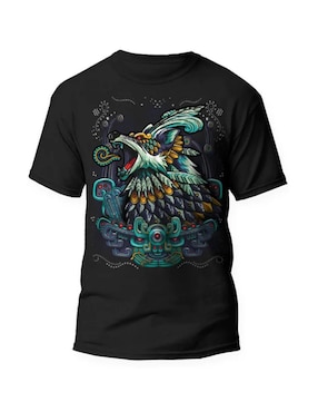 Playera Karani-Art Feroz Cuetlachtli Cuello Redondo Para Hombre