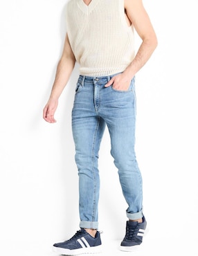 Jeans Skinny That's It Deslavado Para Hombre