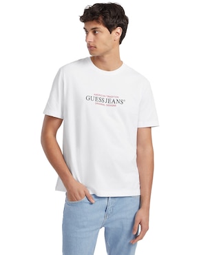 Playera GUESS Jeans Cuello Redondo Para Hombre