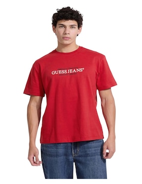 Playera guess jeans cuello redondo para hombre