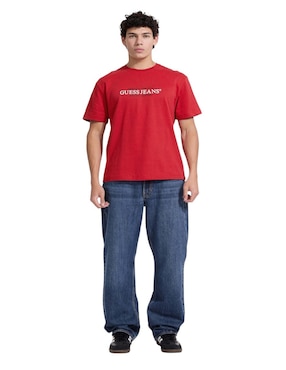 Playera guess jeans cuello redondo para hombre