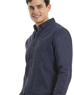 Camisa casual Buffalo Jeans David Bitton de algodón manga larga para hombre