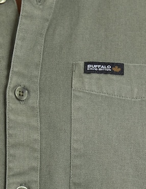 Camisa casual Buffalo Jeans David Bitton de algodón manga larga para hombre