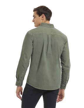 Camisa casual Buffalo Jeans David Bitton de algodón manga larga para hombre