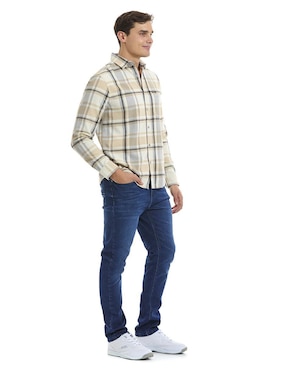 Camisa casual Buffalo Jeans David Bitton de algodón manga larga para hombre