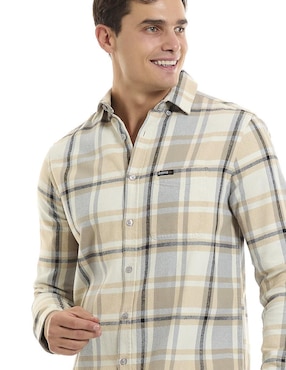 Camisa casual Buffalo Jeans David Bitton de algodón manga larga para hombre