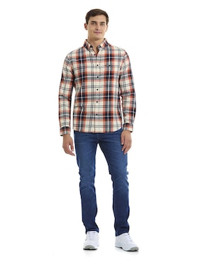 Camisa casual  Buffalo Jeans David Bitton de algodón manga larga para hombre