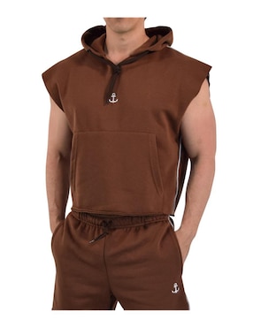 Chaleco John Leopard con capucha para hombre