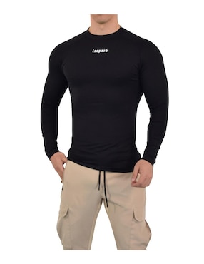 Playera John Leopard Speed Compression Cuello Redondo Para Hombre