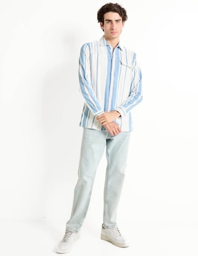 Camisa casual That's It de algodón manga larga para hombre
