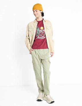Sobrecamisa casual That's It de algodón manga larga para hombre