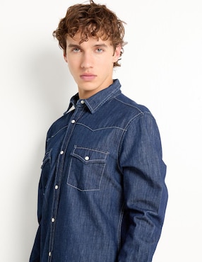 Camisa casual That's It de algodón manga larga para hombre