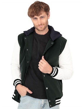 Chamarra bomber Roosevelt capucha desmontable para hombre