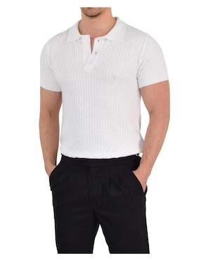 Playera tipo polo John Leopard Connery para hombre