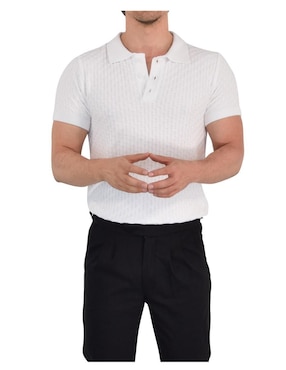 Playera tipo polo John Leopard Connery para hombre