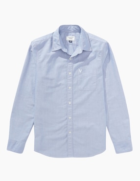 Camisa casual American Eagle de algodón manga larga para hombre