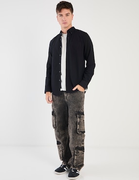 Camisa casual American Eagle de algodón manga larga para hombre
