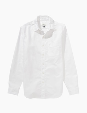 Camisa casual American Eagle de algodón manga larga para hombre
