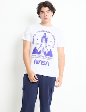 Playera Space Shuttle Porgram Cuello Redondo Para Hombre