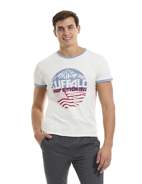 Playera Buffalo Jeans David Bitton cuello redondo para hombre