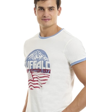 Playera Buffalo Jeans David Bitton cuello redondo para hombre