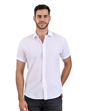 Camisa Casual Supply De Algodón Manga Corta Para Hombre