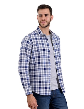Camisa casual Supply manga larga para hombre