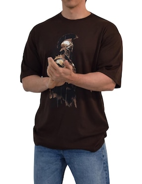 Playera John Leopard spartan warrior cuello redondo para hombre