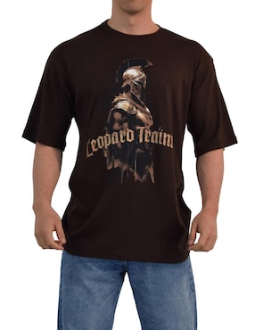 Playera John Leopard spartan warrior cuello redondo para hombre