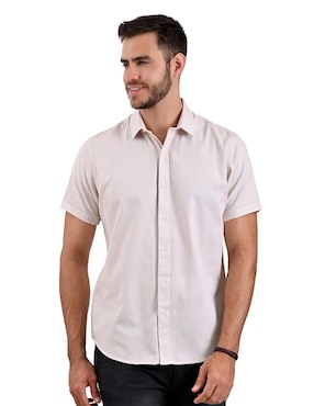 Camisa Casual Supply De Algodón Manga Corta Para Hombre