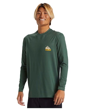 Rashguard Quiksilver estampado logo para hombre