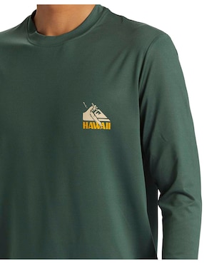 Rashguard Quiksilver estampado logo para hombre