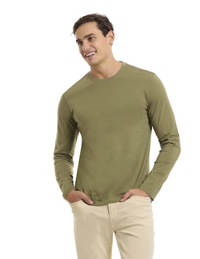 Playera Buffalo Jeans David Bitton cuello redondo para hombre