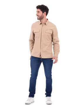 Camisa casual Buffalo Jeans David Bitton de algodón manga larga para hombre