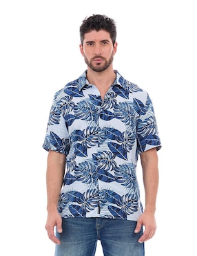 Camisa casual Buffalo Jeans David Bitton manga corta para hombre