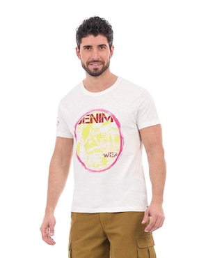 Playera Buffalo Jeans David Bitton cuello redondo para hombre