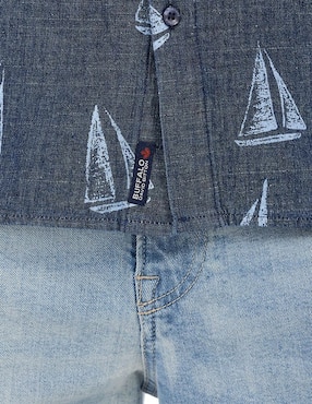 Camisa casual Buffalo Jeans David Bitton manga corta para hombre