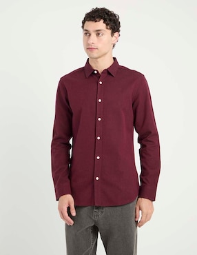 Camisa casual That's It de algodón manga larga para hombre