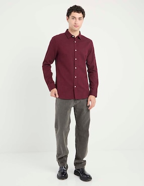 Camisa casual That's It de algodón manga larga para hombre