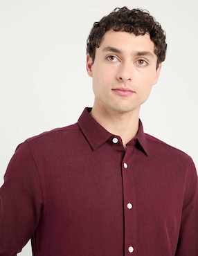 Camisa casual That's It de algodón manga larga para hombre