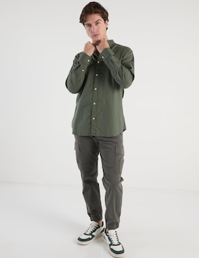 Camisa casual That's It de algodón manga larga para hombre