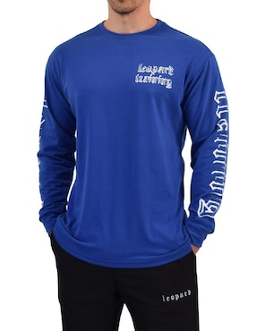 Playera John Leopard power logo sleeve cuello redondo para hombre